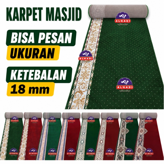 Karpet Masjid CENSUF METERAN Ukuran 100 x 120cm Tebal 18mm Sajadah Mushola Turki