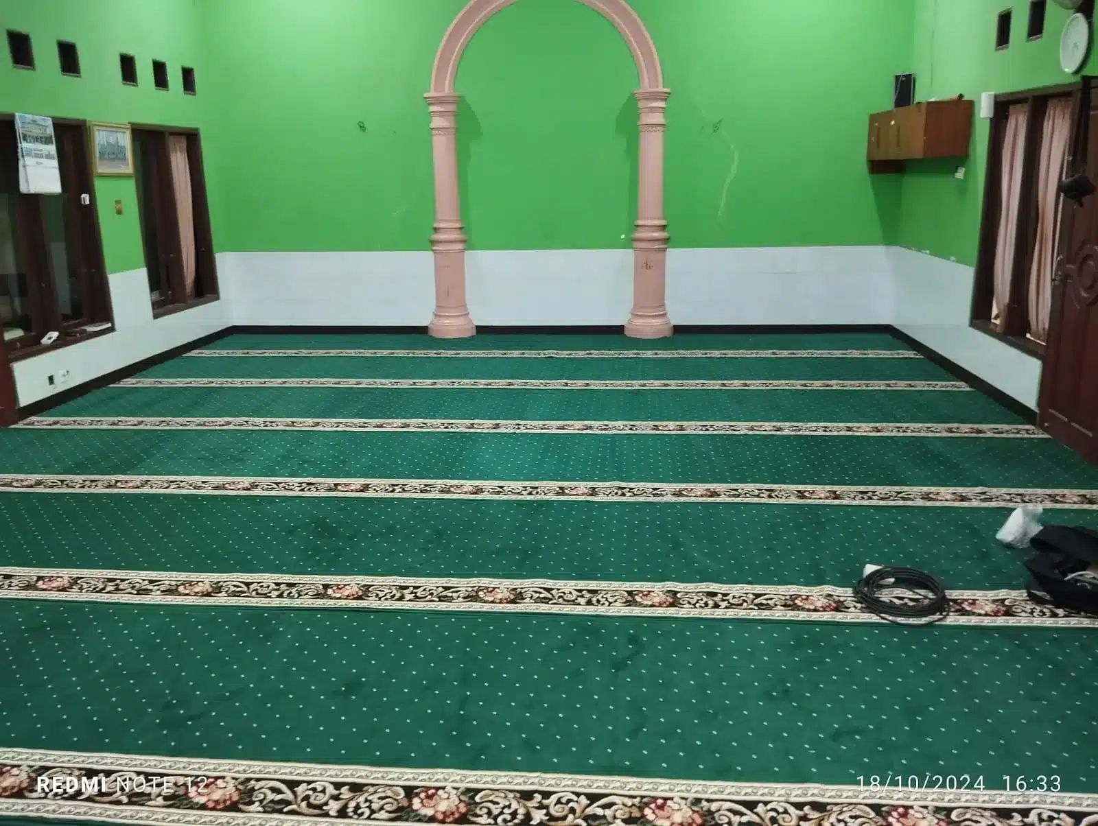 Karpet Masjid Custom Ukuran Almira & Dynasty Terpasang